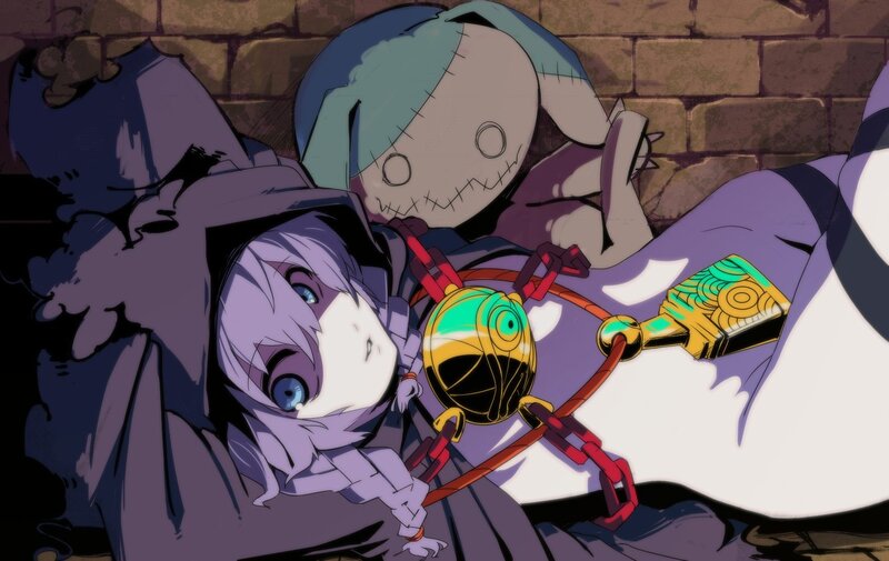 Anime characters in a dark alley