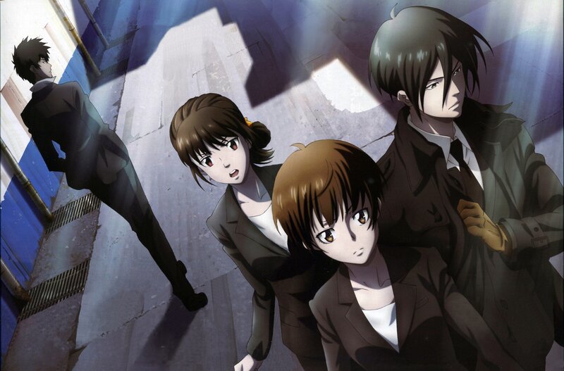 anime characters in a dark alley