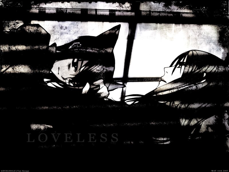 Anime characters in a dark room