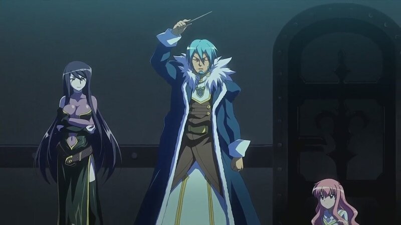 anime characters in a dark room