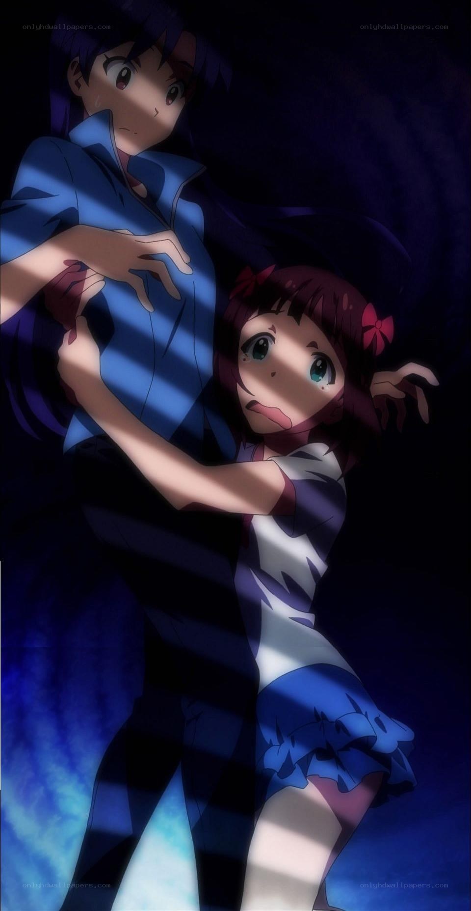 Anime characters in a dark scene