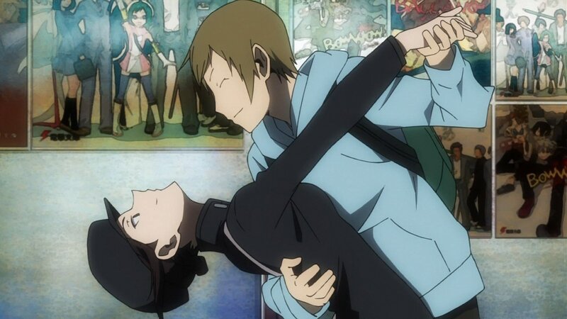 Anime characters in a dramatic scene