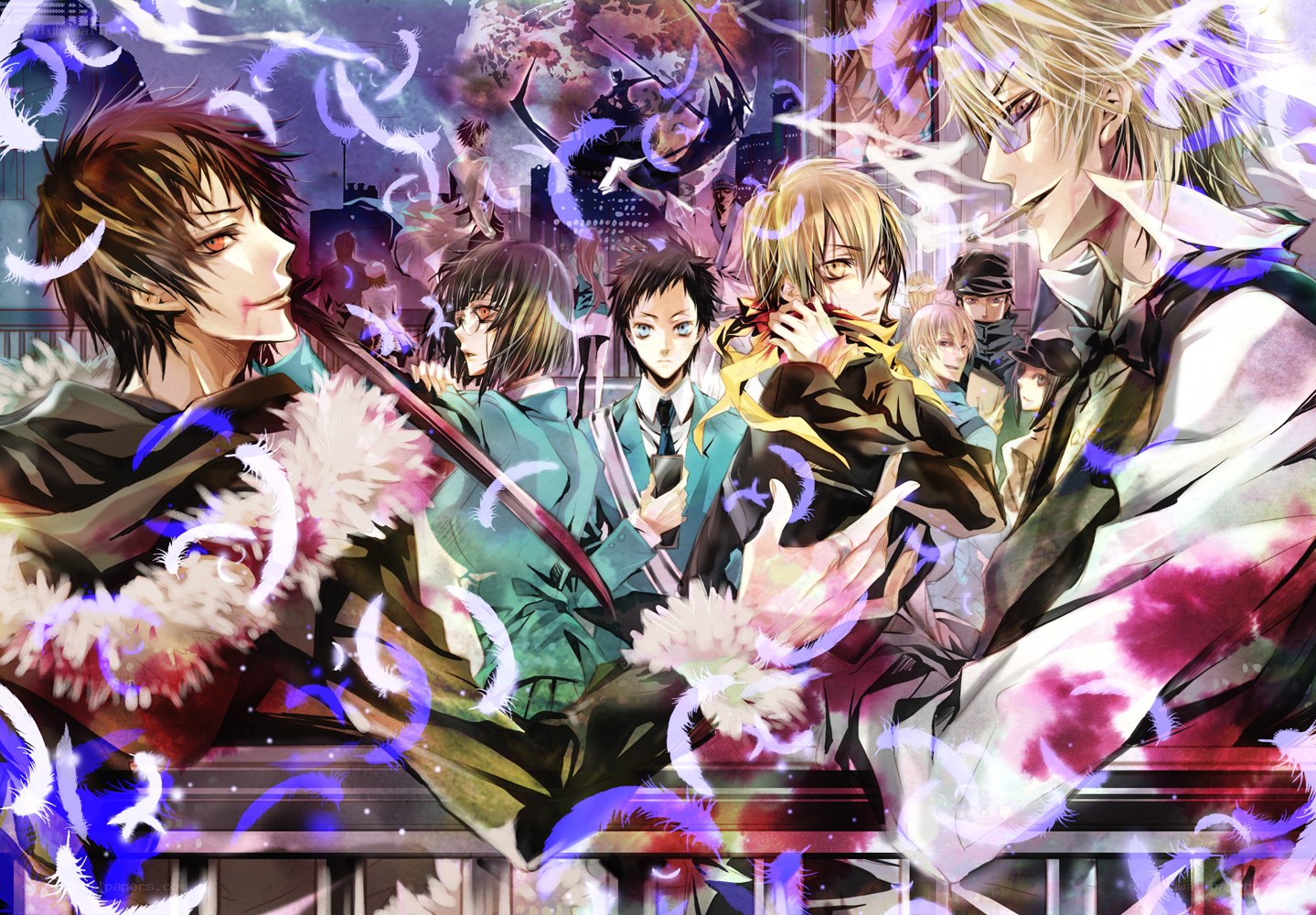 Anime characters in a dramatic scene