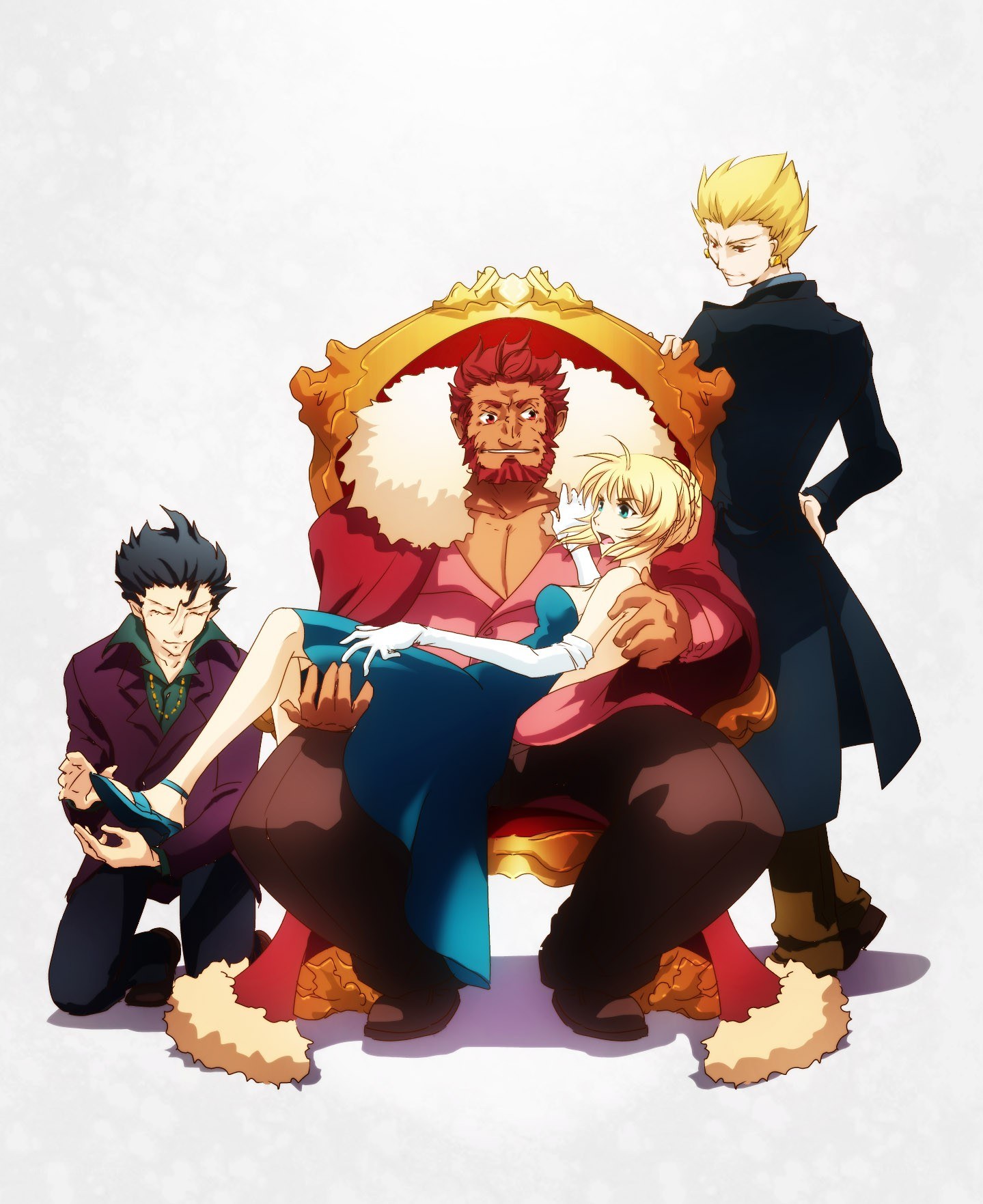 Anime characters in a dramatic scene