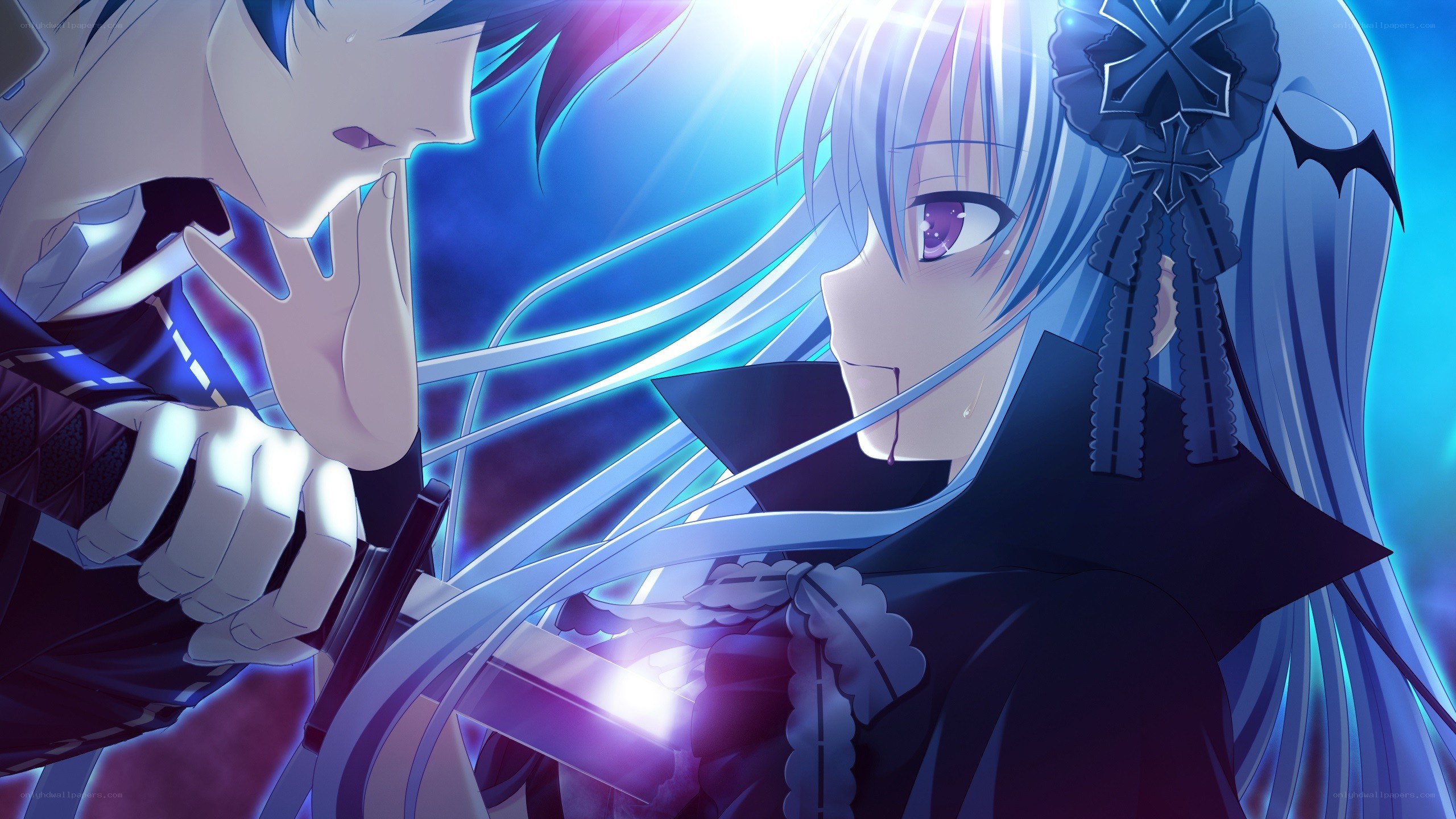 Anime characters in a dramatic scene