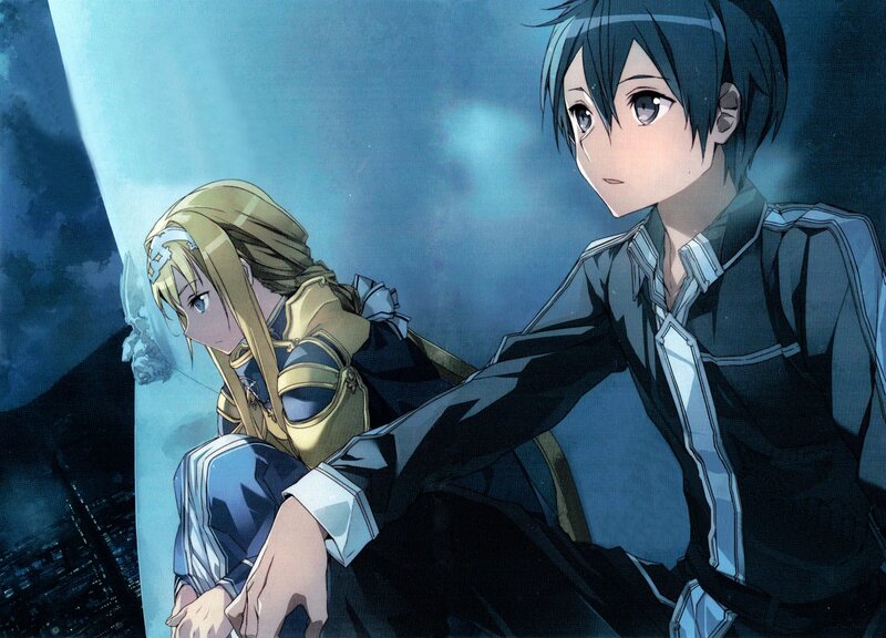 anime characters in a dramatic scene