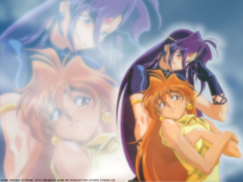 anime characters in a dramatic scene