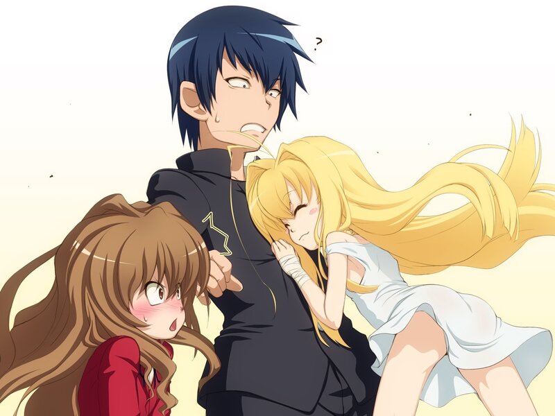 Anime characters in a dynamic scene