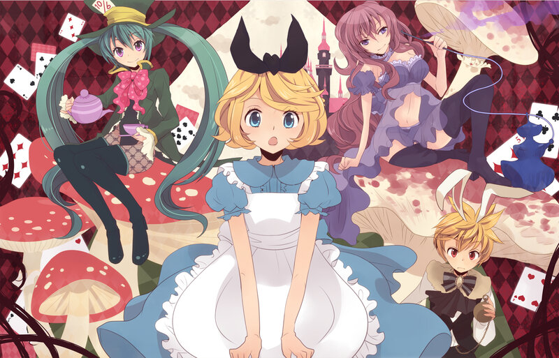 Anime Characters in a Fantasy Scene — Red