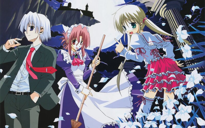 anime characters in a fantasy setting