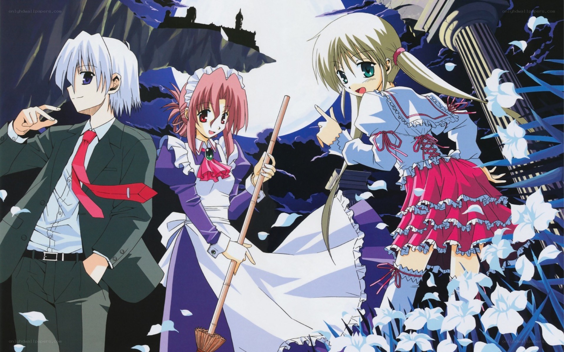 anime characters in a fantasy setting