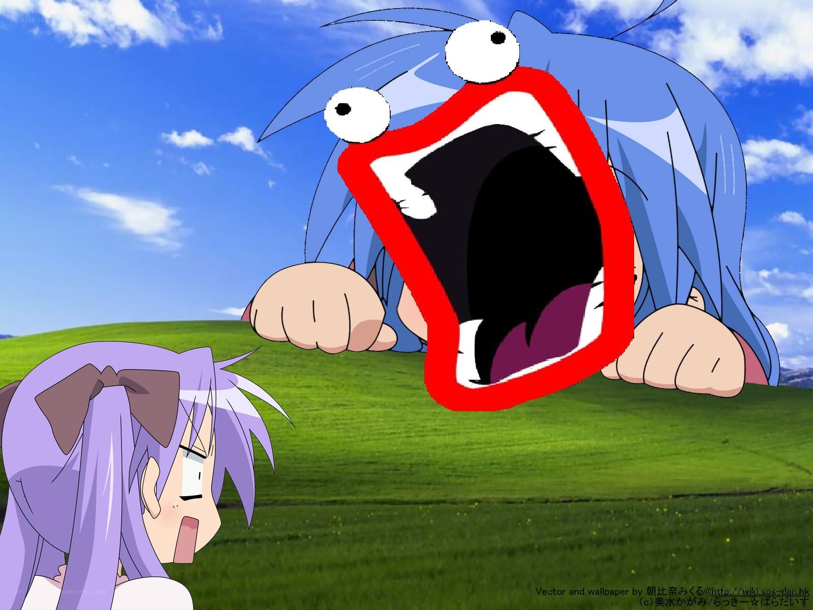 Anime characters in a field