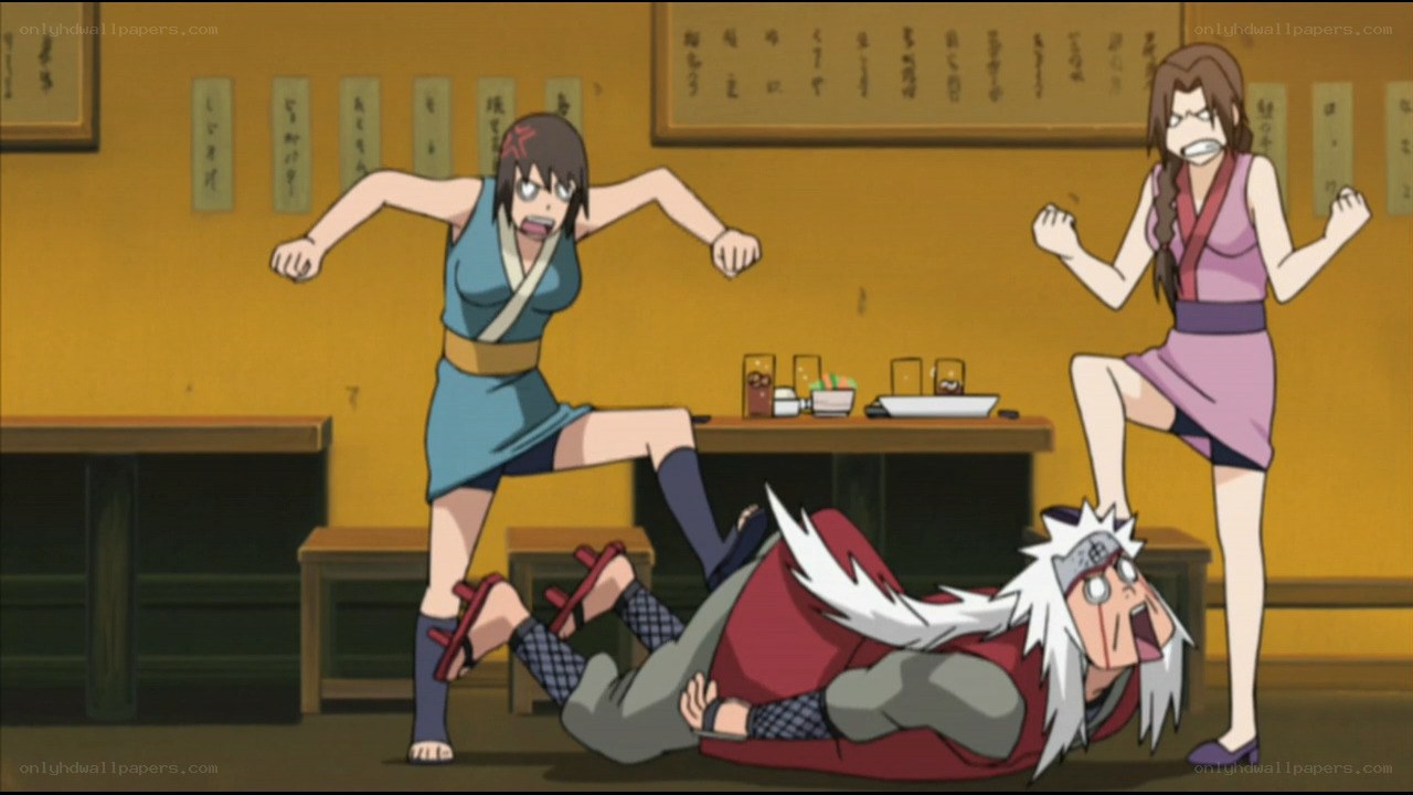 Anime characters in a fight