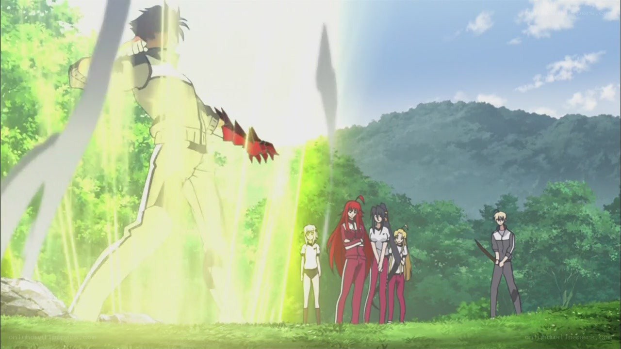 anime characters in a forest