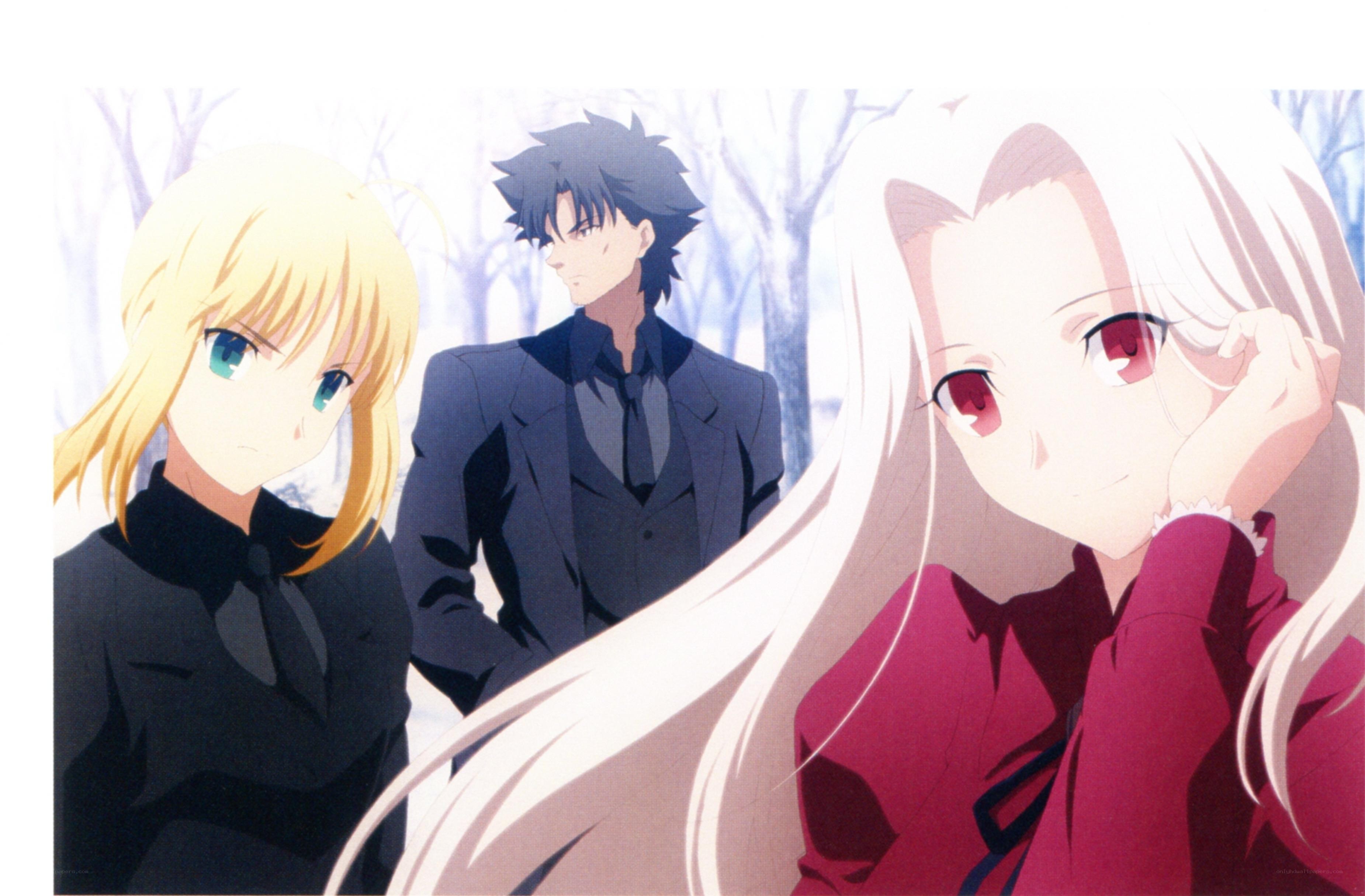 anime characters in a forest