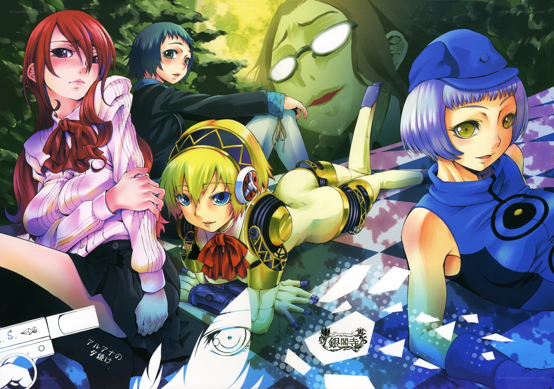 Anime characters in a forest scene
