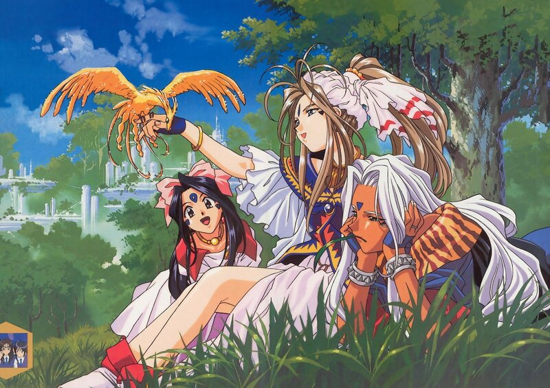 anime characters in a forest