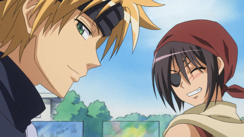 anime characters in a friendly moment