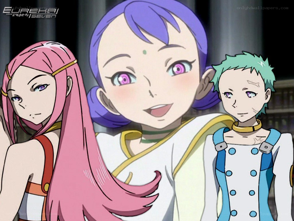anime characters in a group
