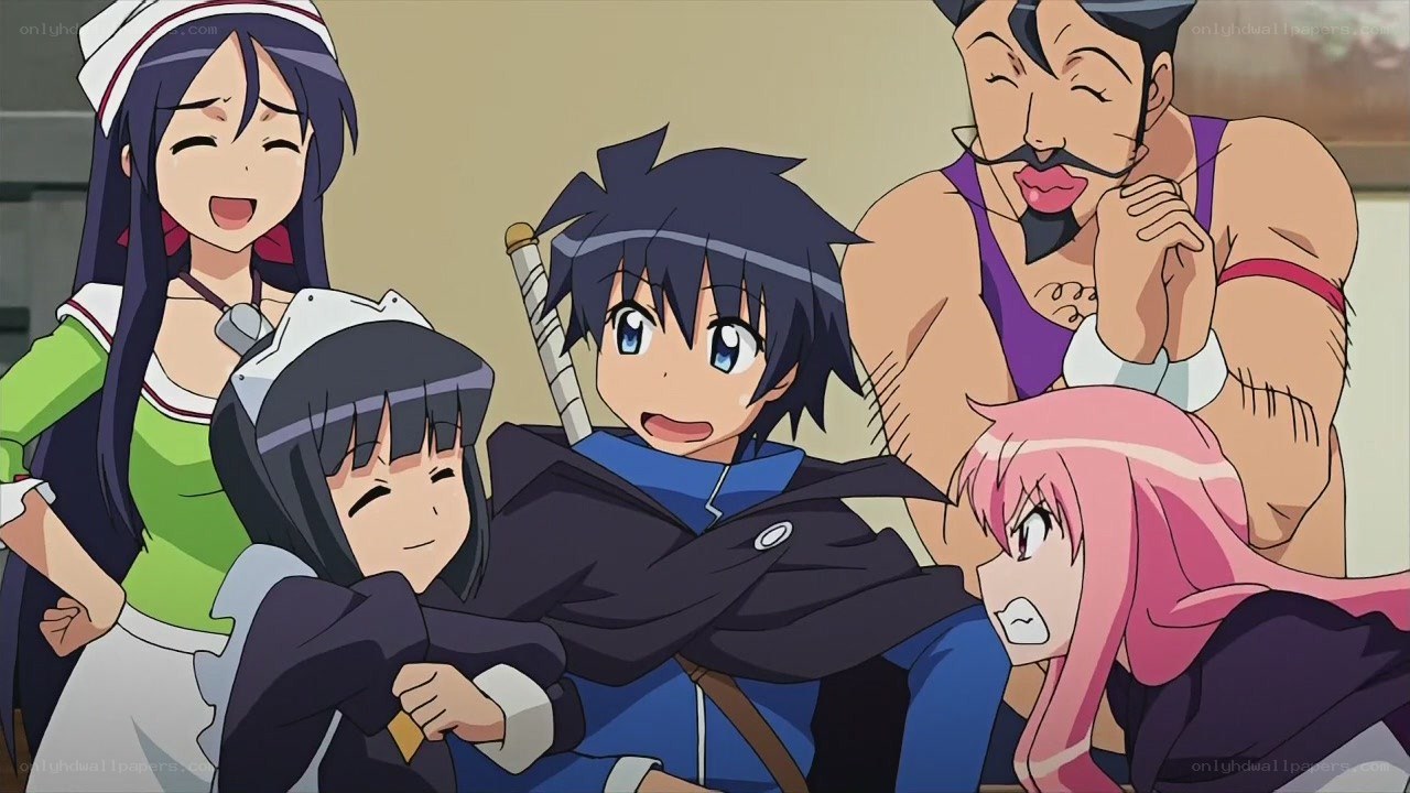 anime characters in a group