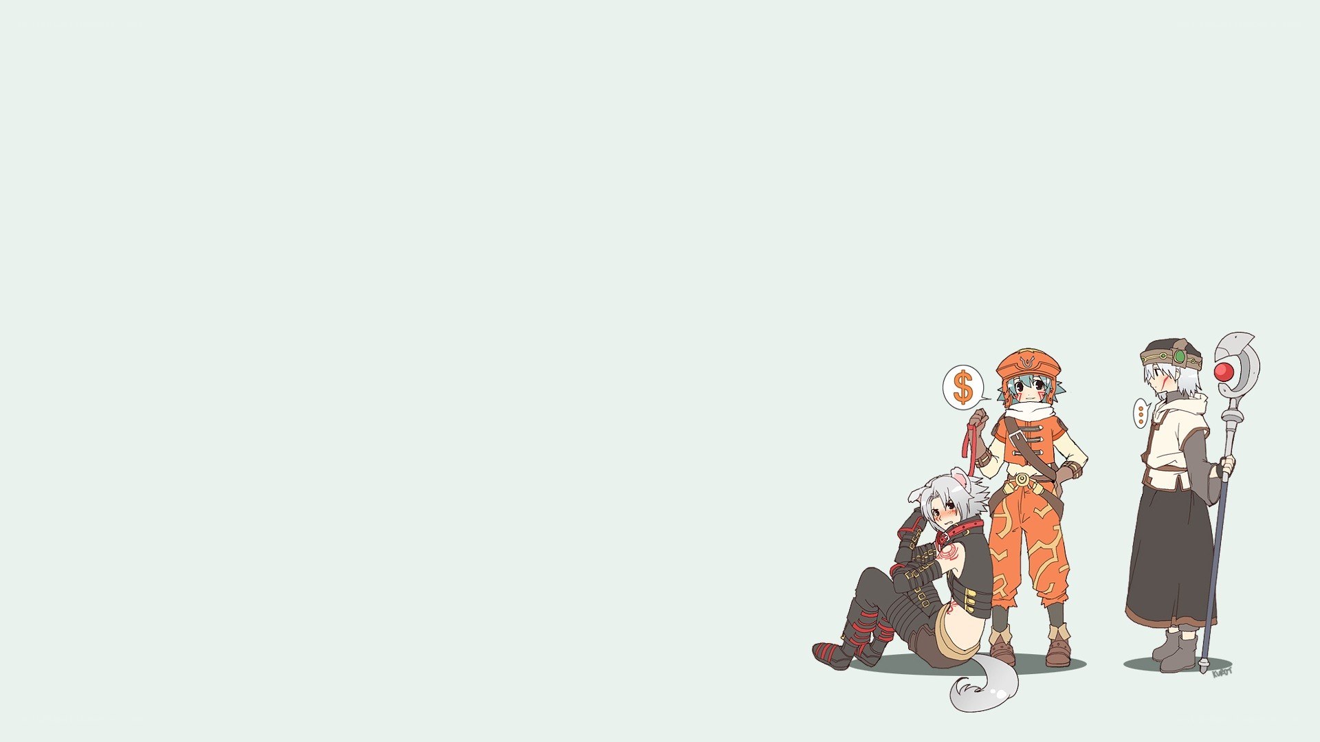 anime characters in a group