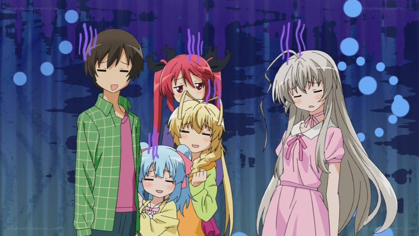 anime characters in a group
