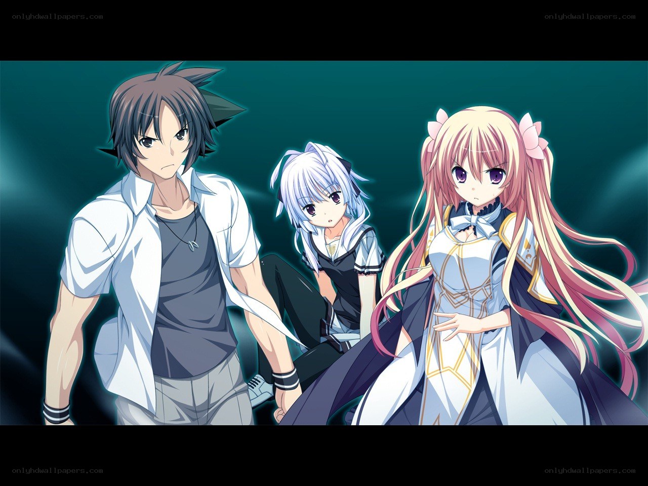 anime characters in a group