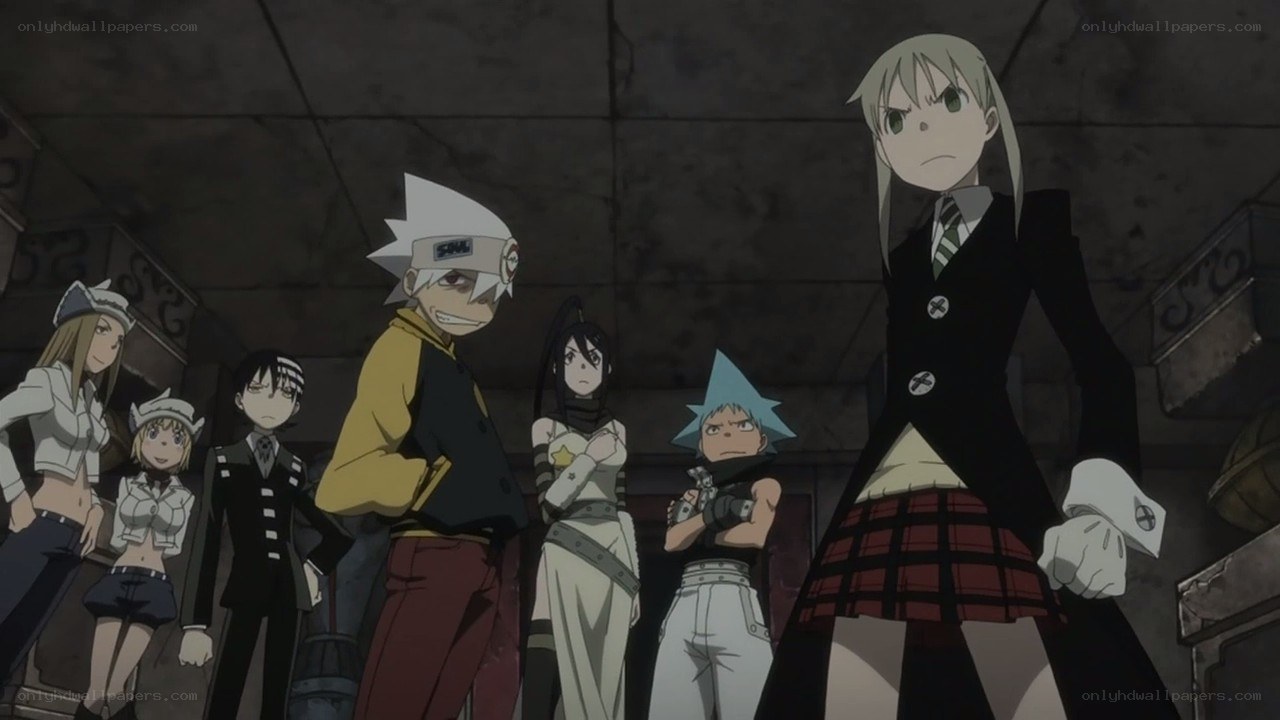 anime characters in a group