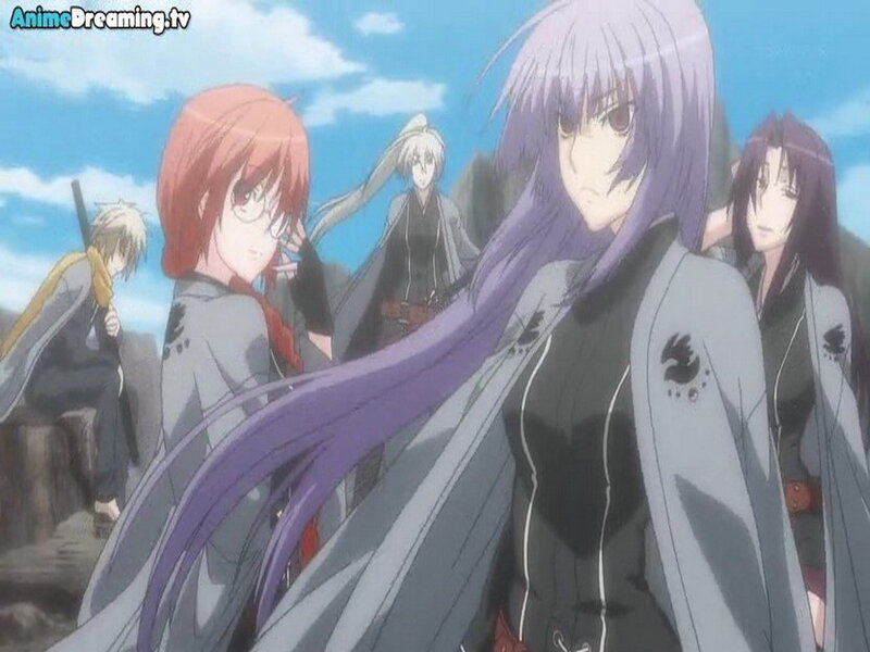 anime characters in a group