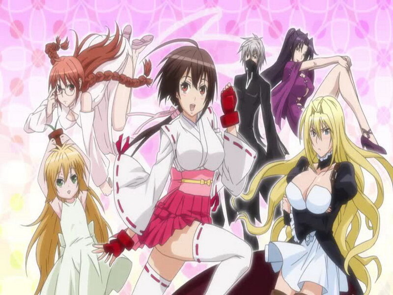 anime characters in a group