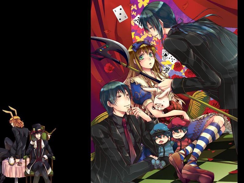 Anime Characters in a Group — Black