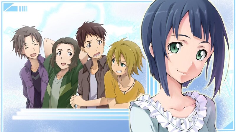 Anime Characters in a Group — Blue, Calm
