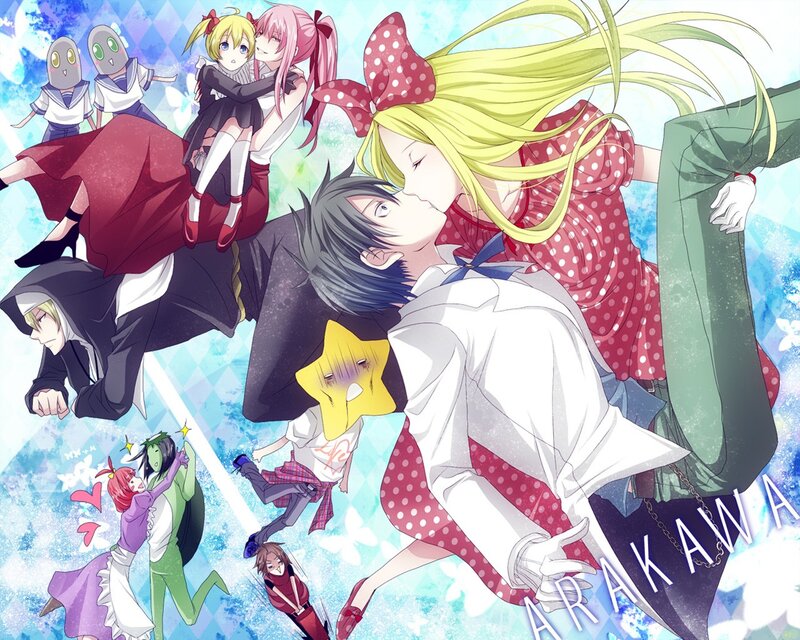 Anime Characters in a Group — Blue, Playful