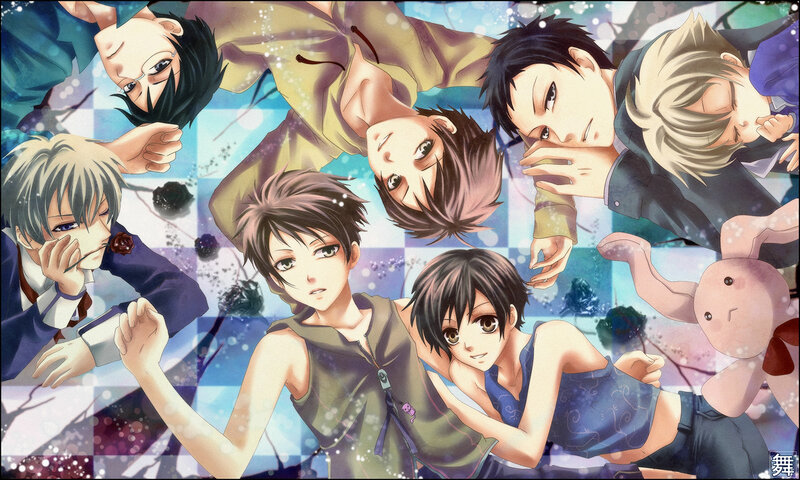 Anime Characters in a Group — Blue