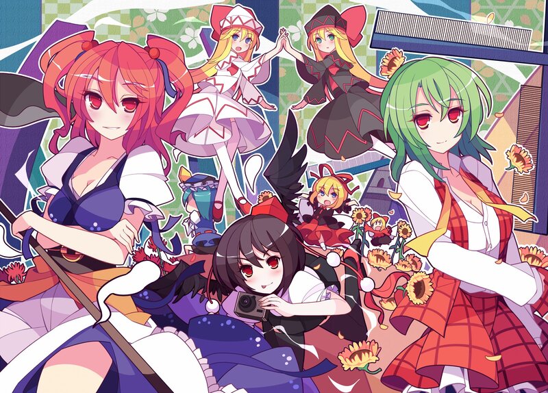 Anime Characters in a Group — Green