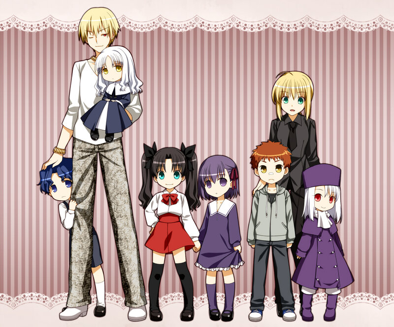 Anime Characters in a Group — Pink