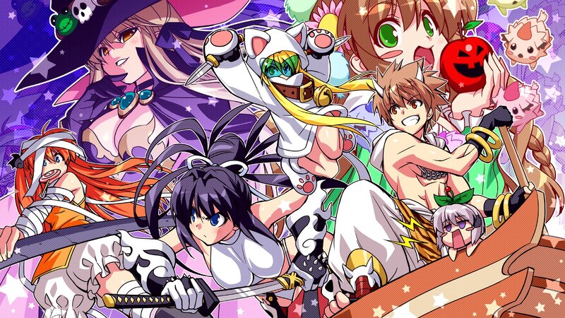 Anime Characters in a Group — Purple, Energetic