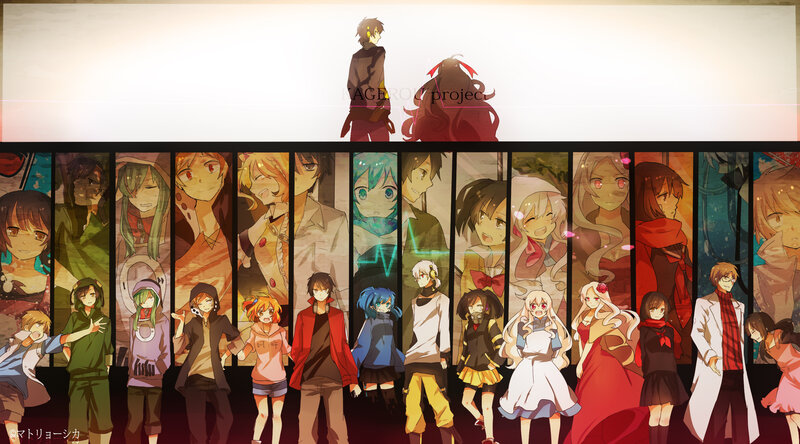 Anime Characters in a Group — Red, Dramatic