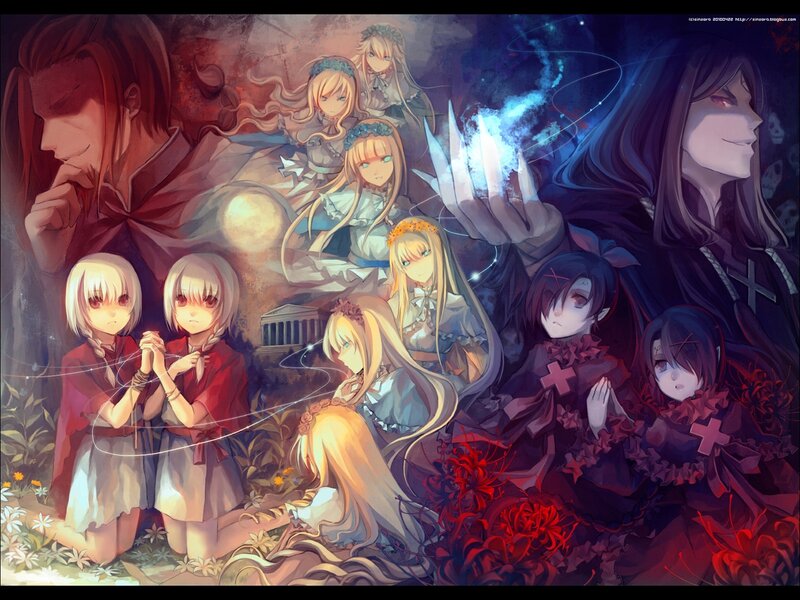 Anime Characters in a Group — Red