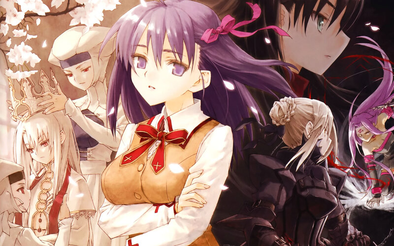anime characters in a group