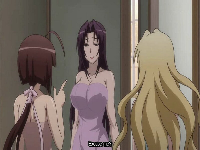 anime characters in a hallway