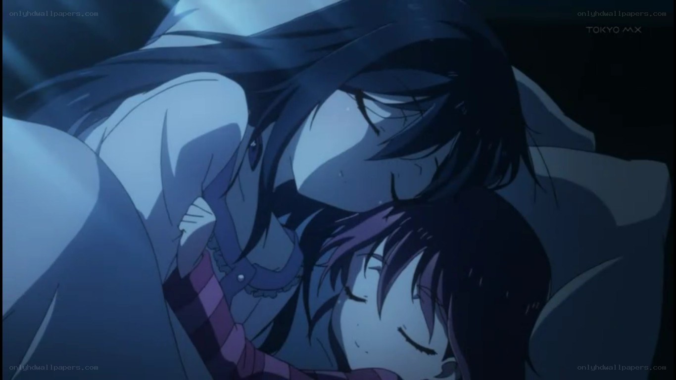 anime characters in a hug