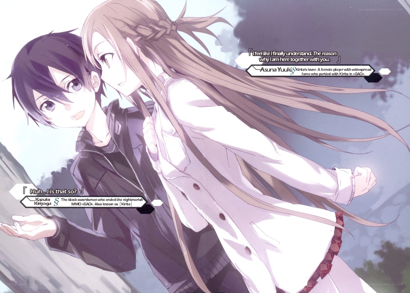 anime characters in a hug
