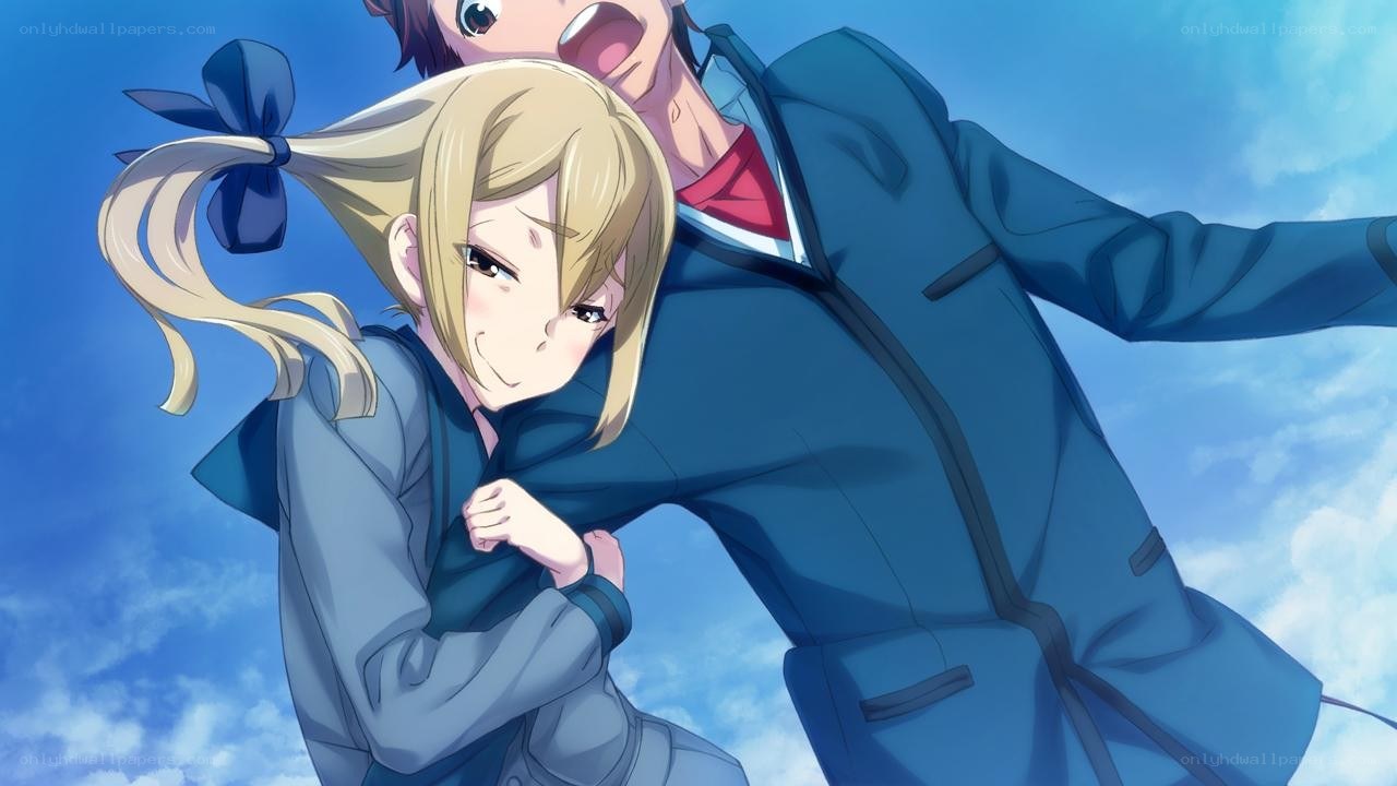 Anime characters in a joyful moment