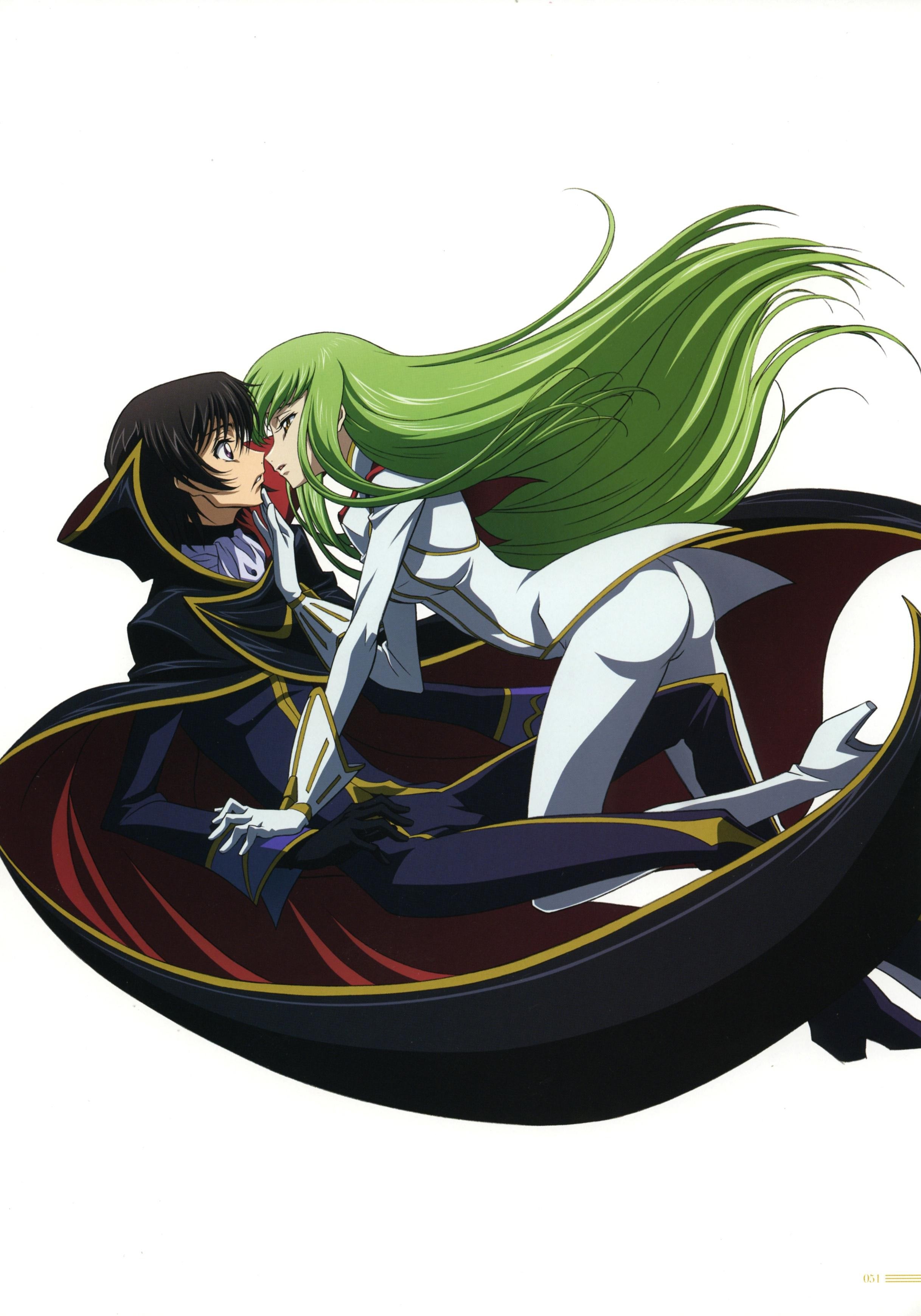 anime characters in a kiss
