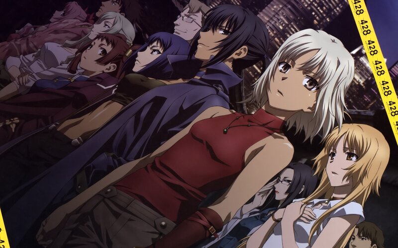 anime characters in a line