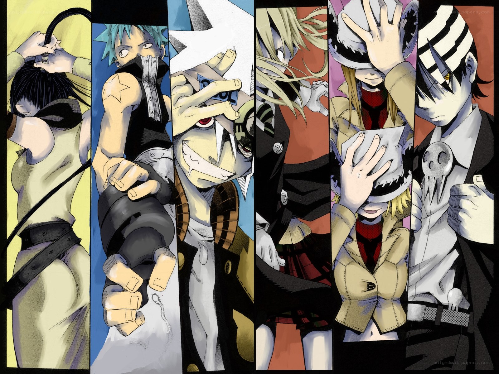 Anime characters in a lineup