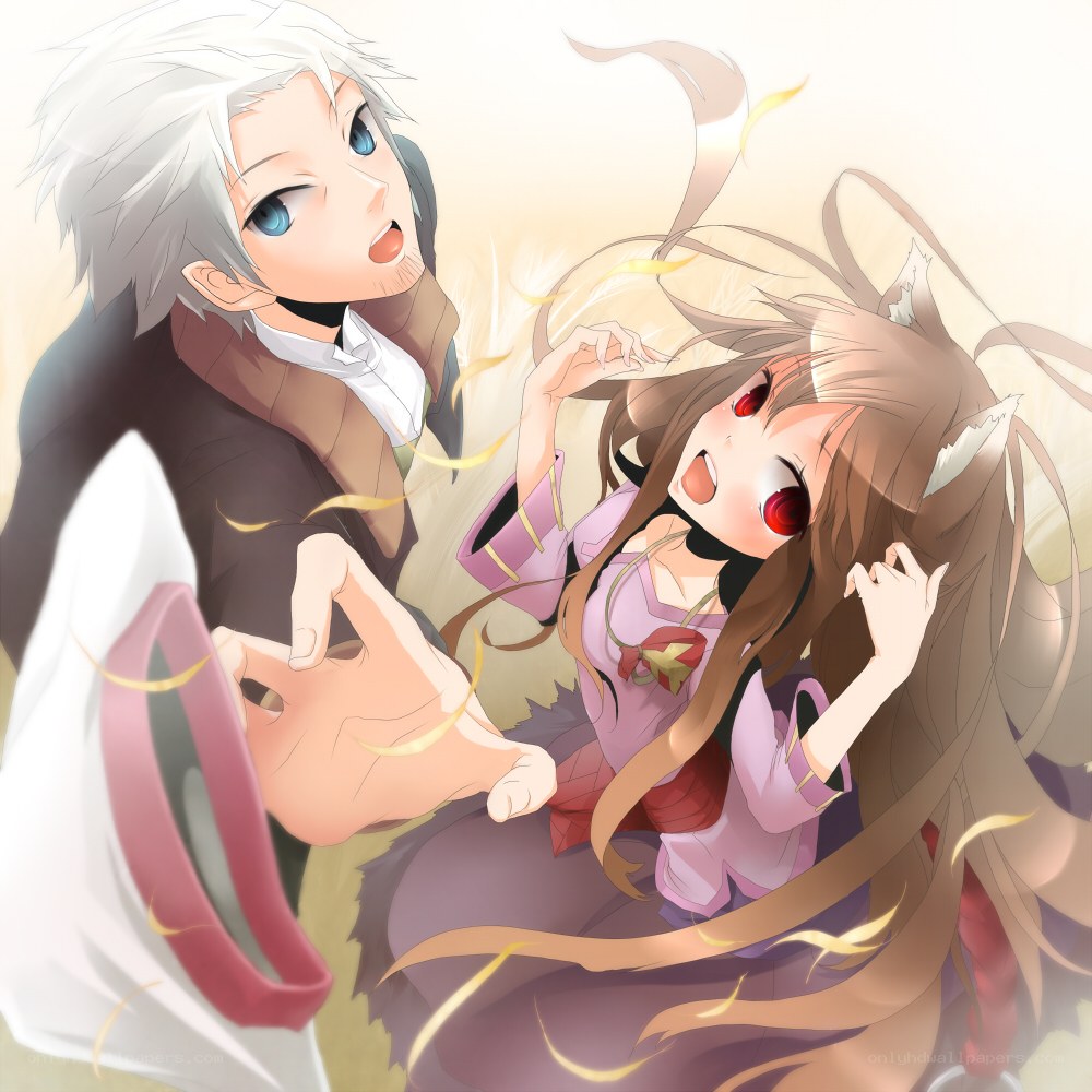 Anime characters in a magical moment