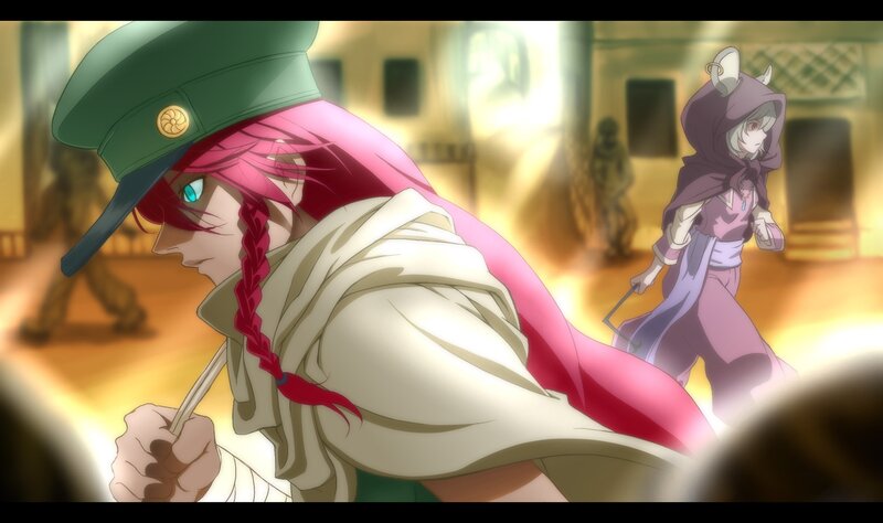 Anime characters in a marketplace