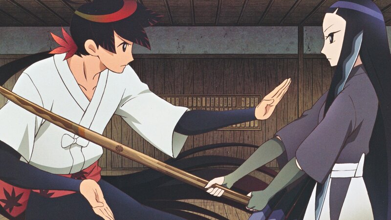 anime characters in a martial arts scene